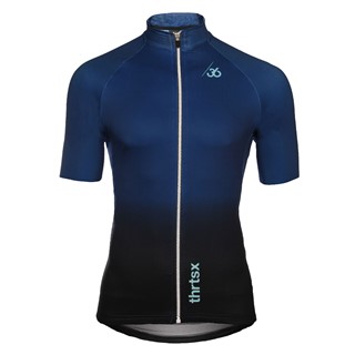 Slider - Wielershirt, Blauw/Zwart